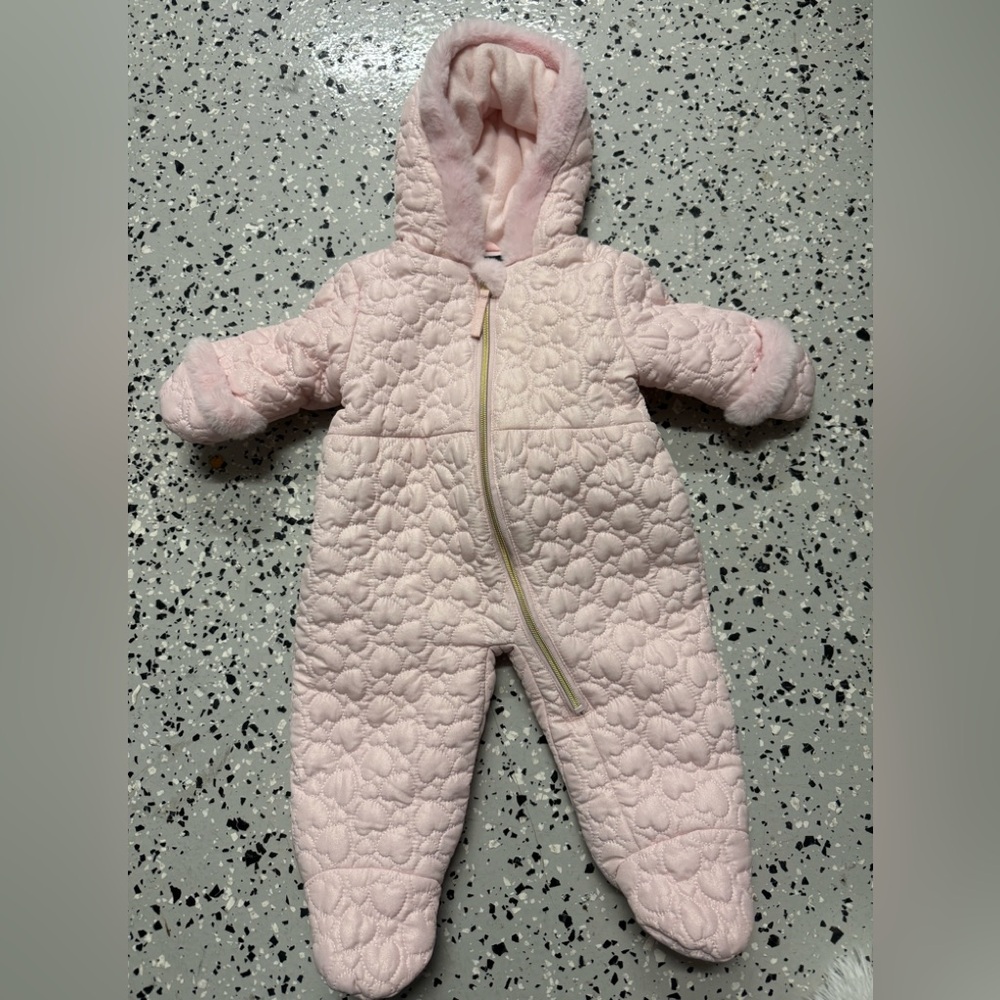 Cozy Pink Quilted Kids snowsuit